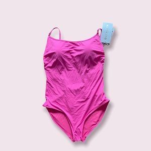 Athleta skinny strap ring one piece in pink